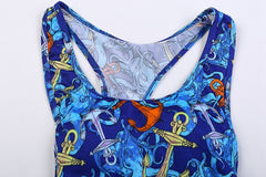 Wild Prints Monokini Swimsuit Very Sexy Cutting Racerback Bathing Suit