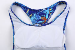 Wild Prints Monokini Swimsuit Very Sexy Cutting Racerback Bathing Suit
