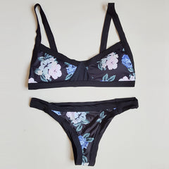 Retro Print Bikini Swimsuit