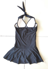 Black Swimming Suits One Piece Modest Swimwear