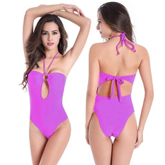 Monokini Swimsuit High Waist Swimming Bathers