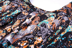 Sexy Print One Piece Modest Swimsuit