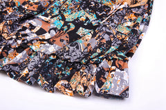 Sexy Print One Piece Modest Swimsuit