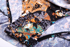 Sexy Print One Piece Modest Swimsuit