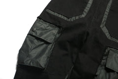 Side Pockets Harem Pants Mens Hip Hop Patchwork Cargo Ripped Sweatpants Joggers Trousers Male Fashion Full Length Pants