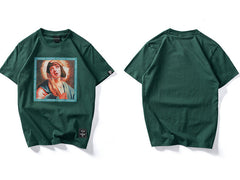 Virgin Mary Men's T-Shirts 2018 Funny Printed Short Sleeve Tshirts Summer Hip Hop Casual Cotton Tops Tees Streetwear